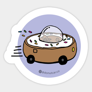 Donut Car - Let's Roll (Grape) Sticker
